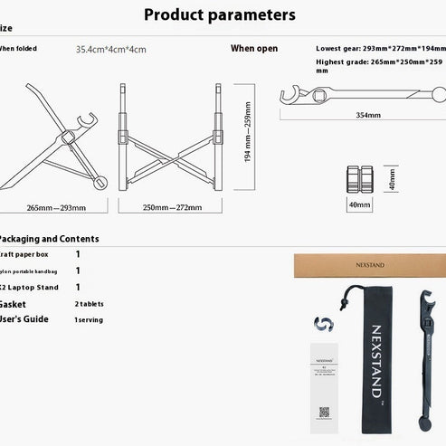 Lifting And Foldable Portable Desktop Computer Stand